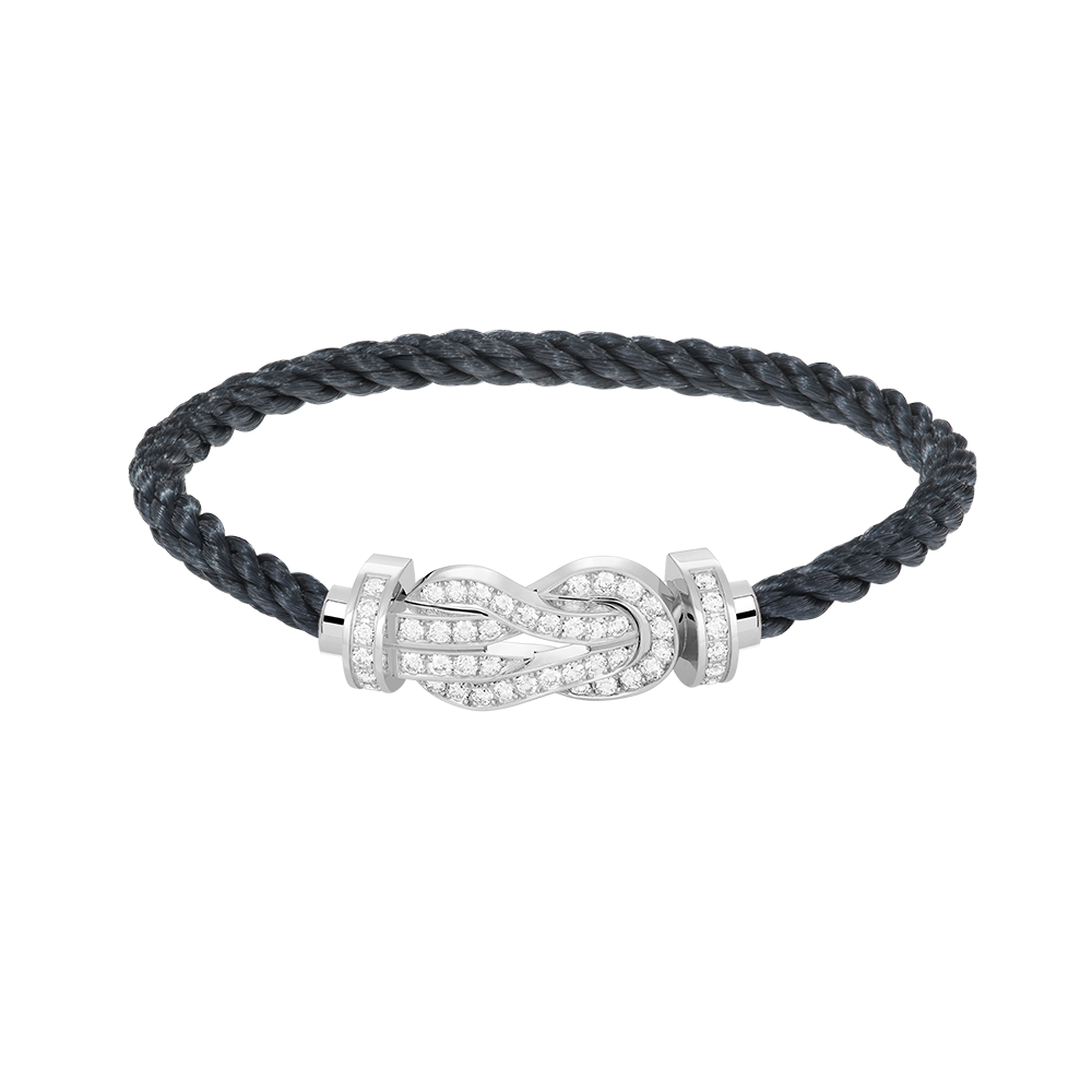 [Rani Jewelry]CHANCE LARGE 8 FIGURE BUCKLE FULL DIAMOND BRACELET SILVER