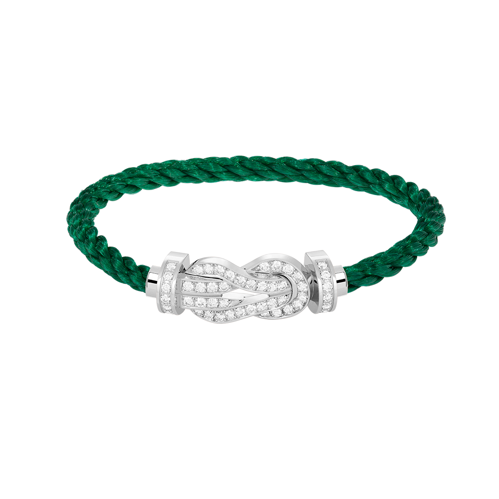 [Rani Jewelry]CHANCE LARGE 8 FIGURE BUCKLE FULL DIAMOND BRACELET SILVER