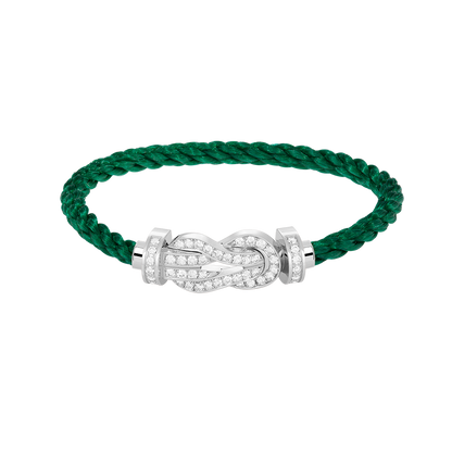 [Rani Jewelry]CHANCE LARGE 8 FIGURE BUCKLE FULL DIAMOND BRACELET SILVER