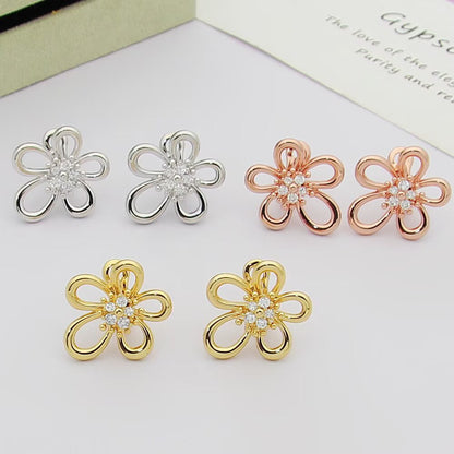 [Rani Jewelry] FLOWERLACE EARRING 5 DIAMONDS