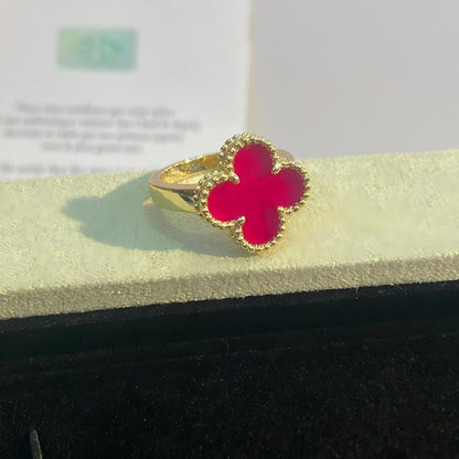 [Rani Jewelry]NEW CLOVER PINK ENAMEL RINGS
