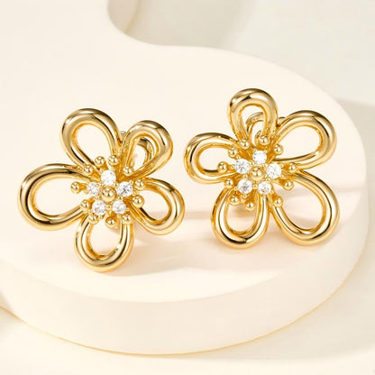 [Rani Jewelry] FLOWERLACE EARRING 5 DIAMONDS