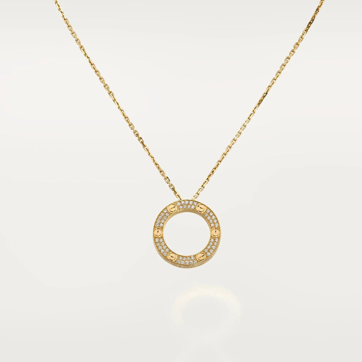 [Rani Jewelry] LOVE NECKLACE 16MM  FULL DIAMOND