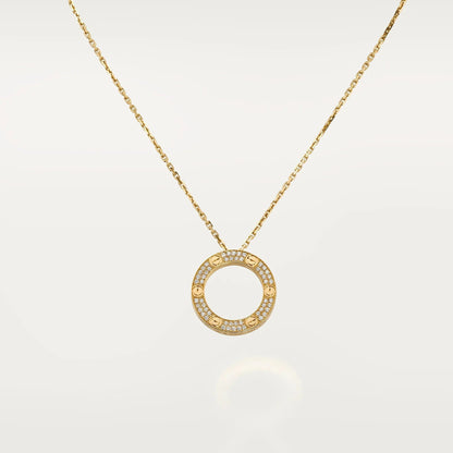 [Rani Jewelry] LOVE NECKLACE 16MM  FULL DIAMOND