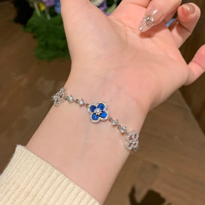 [Rani Jewelry]CLOVER 5 MOTIF PINK BLUE RED WHITE BRACELET