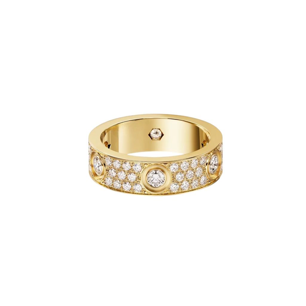 [Rani Jewelry] LOVE 5.5MM FULL-PAVE 6-DIAMOND RING