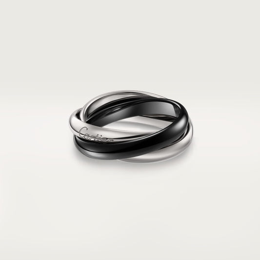 [Rani Jewelry] TRINITY 3.2MM RING BLACK CERAMIC