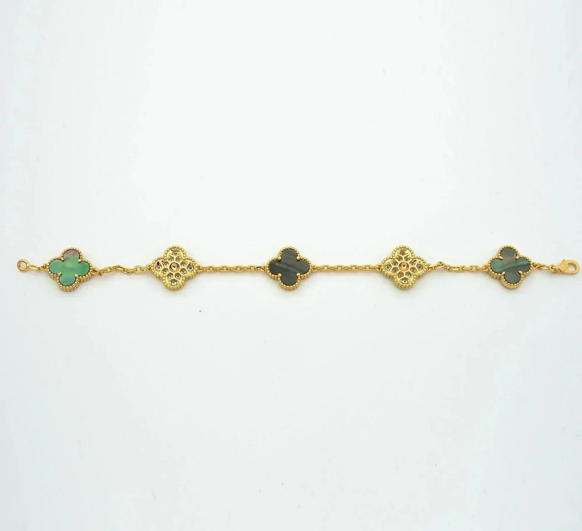 [Rani Jewelry] CLOVER 5 MOTIF GRAY MOP BRACELET COLLECTION