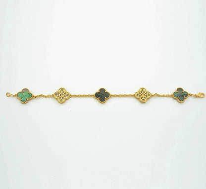 [Rani Jewelry] CLOVER 5 MOTIF GRAY MOP BRACELET COLLECTION