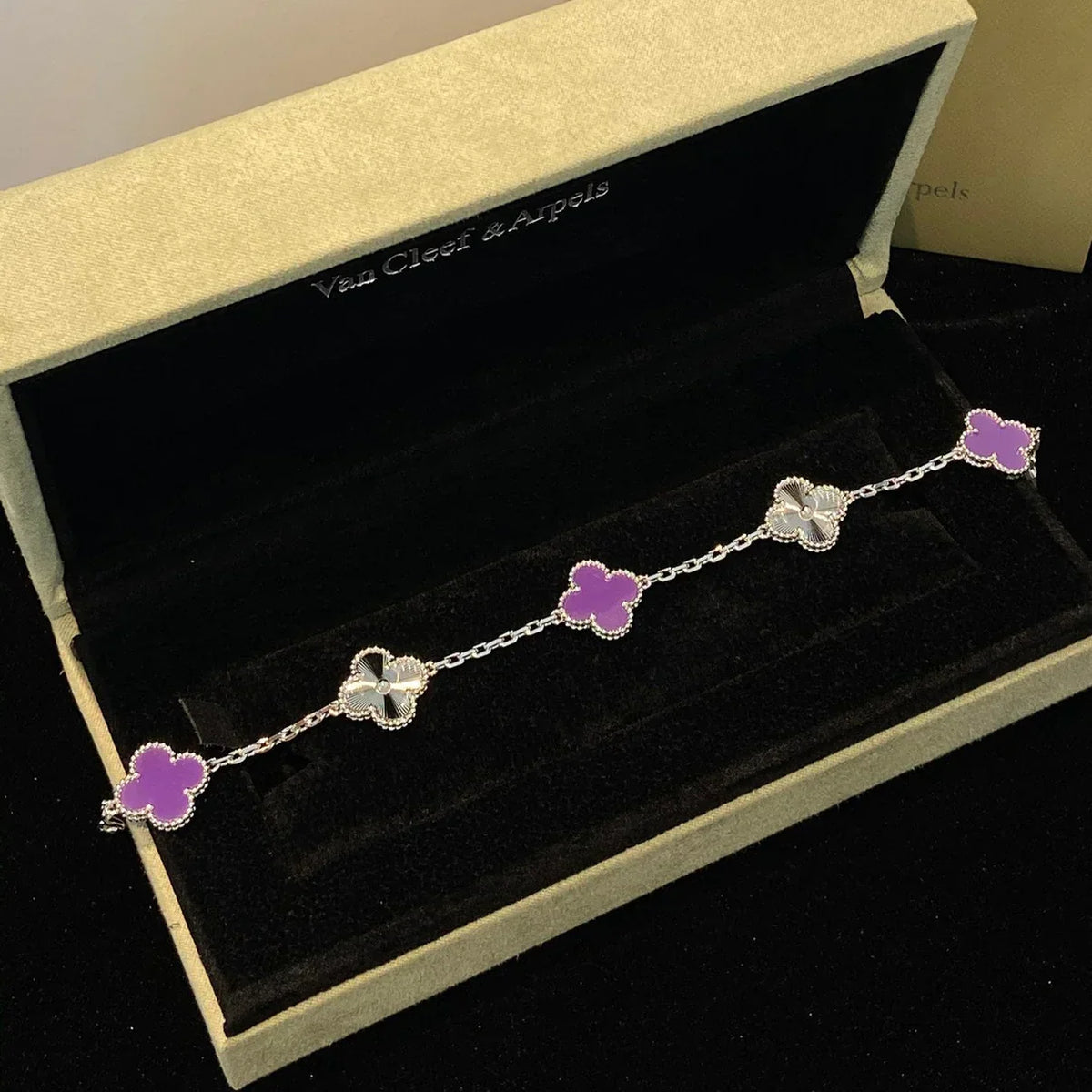 [Rani Jewelry] CLOVER 5 MOTIF VIOLET BRACELET COLLECTION