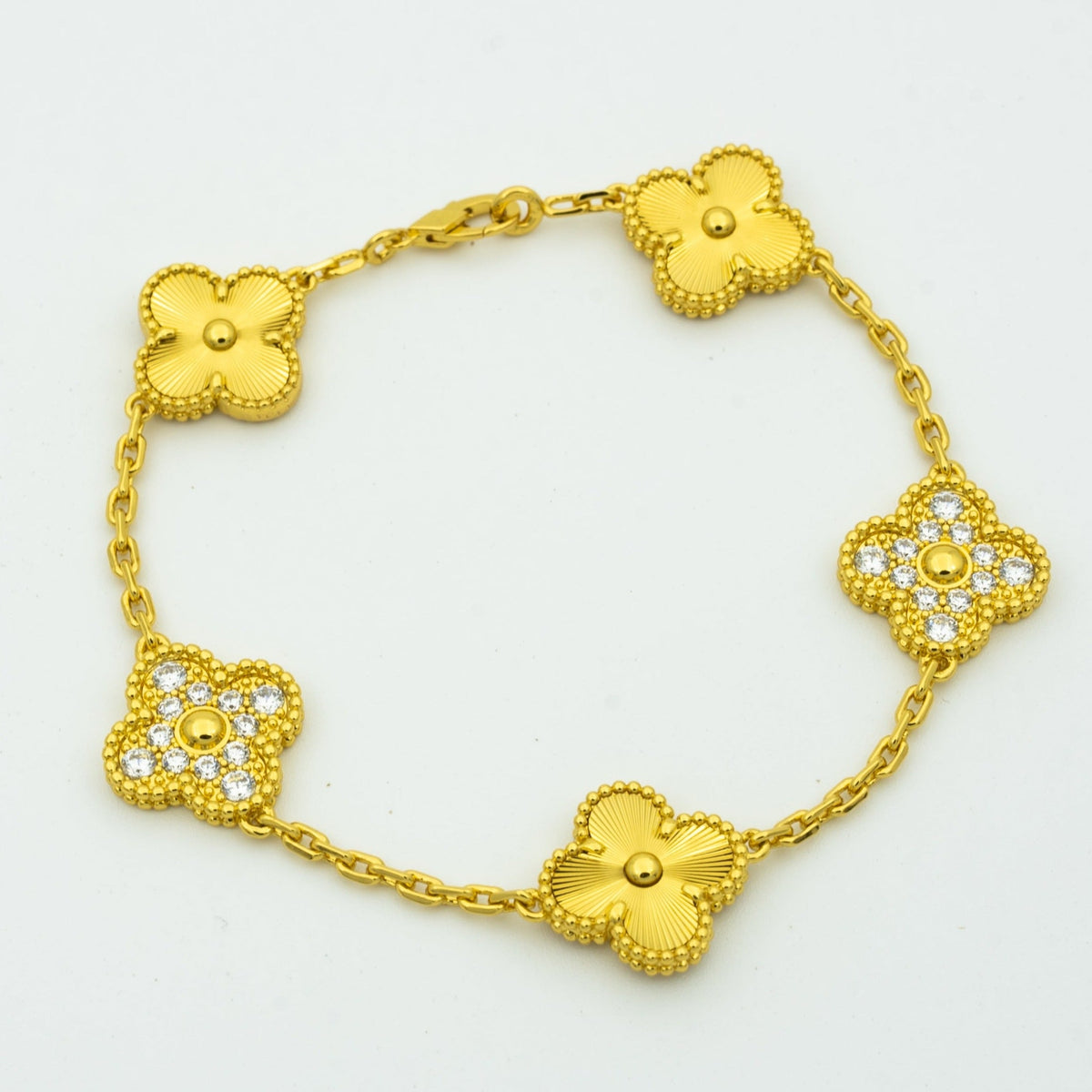 [Rani Jewelry] CLOVER 5 MOTIF LASER BRACELET COLLECTION