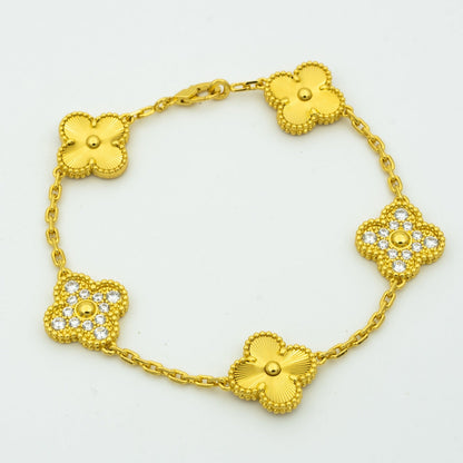 [Rani Jewelry] CLOVER 5 MOTIF LASER BRACELET COLLECTION