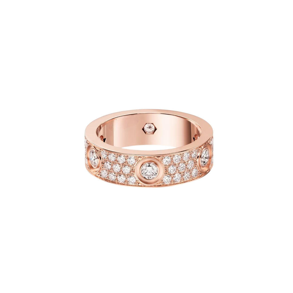 [Rani Jewelry] LOVE 5.5MM FULL-PAVE 6-DIAMOND RING
