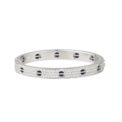 [Rani Jewelry] LOVE BRACELET 6.1MM DIAMOND-PAVED CERAMIC