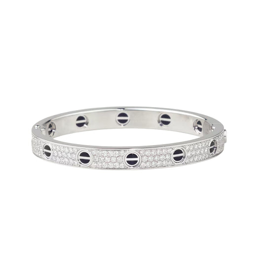 [Rani Jewelry] LOVE BRACELET 6.1MM DIAMOND-PAVED CERAMIC