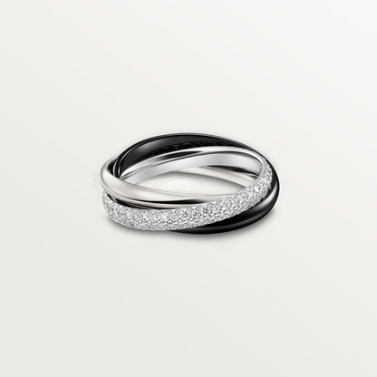 [Rani Jewelry] TRINITY 3.2MM RING BLACK CERAMIC