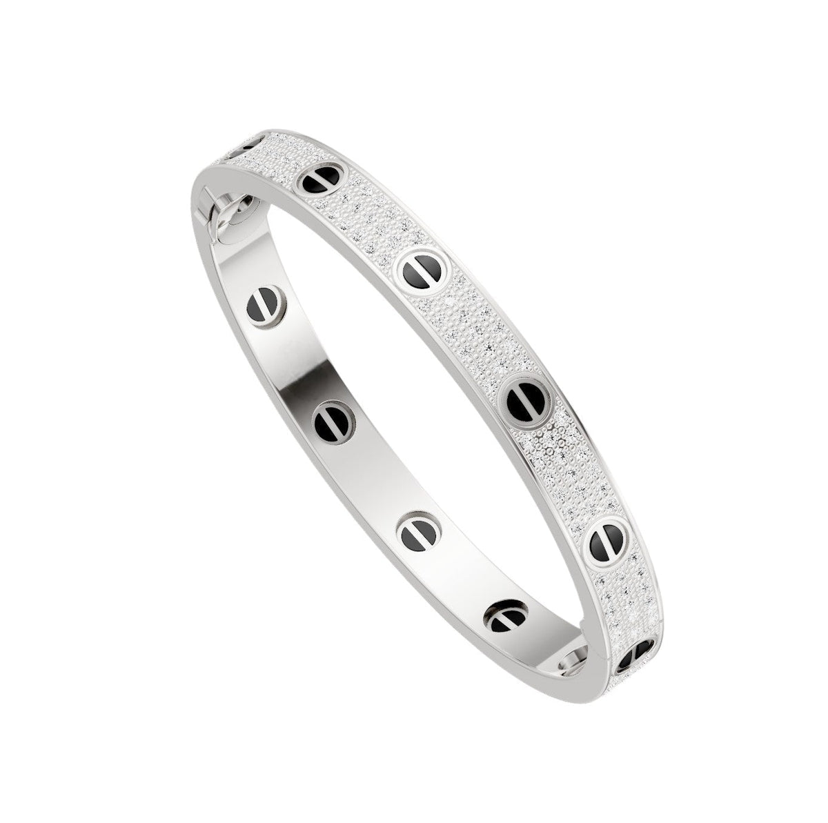 [Rani Jewelry] LOVE BRACELET 6.1MM DIAMOND-PAVED CERAMIC