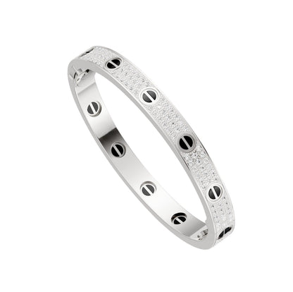 [Rani Jewelry] LOVE BRACELET 6.1MM DIAMOND-PAVED CERAMIC