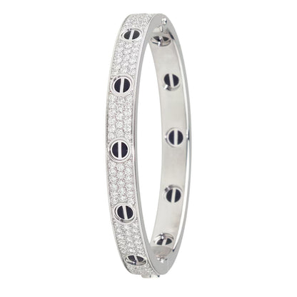 [Rani Jewelry] LOVE BRACELET 6.1MM DIAMOND-PAVED CERAMIC