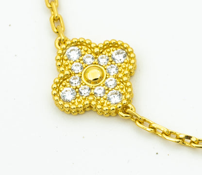 [Rani Jewelry] CLASH & Clover Laser 5-Motif & LOVE Brushed Bracelet Stack Set