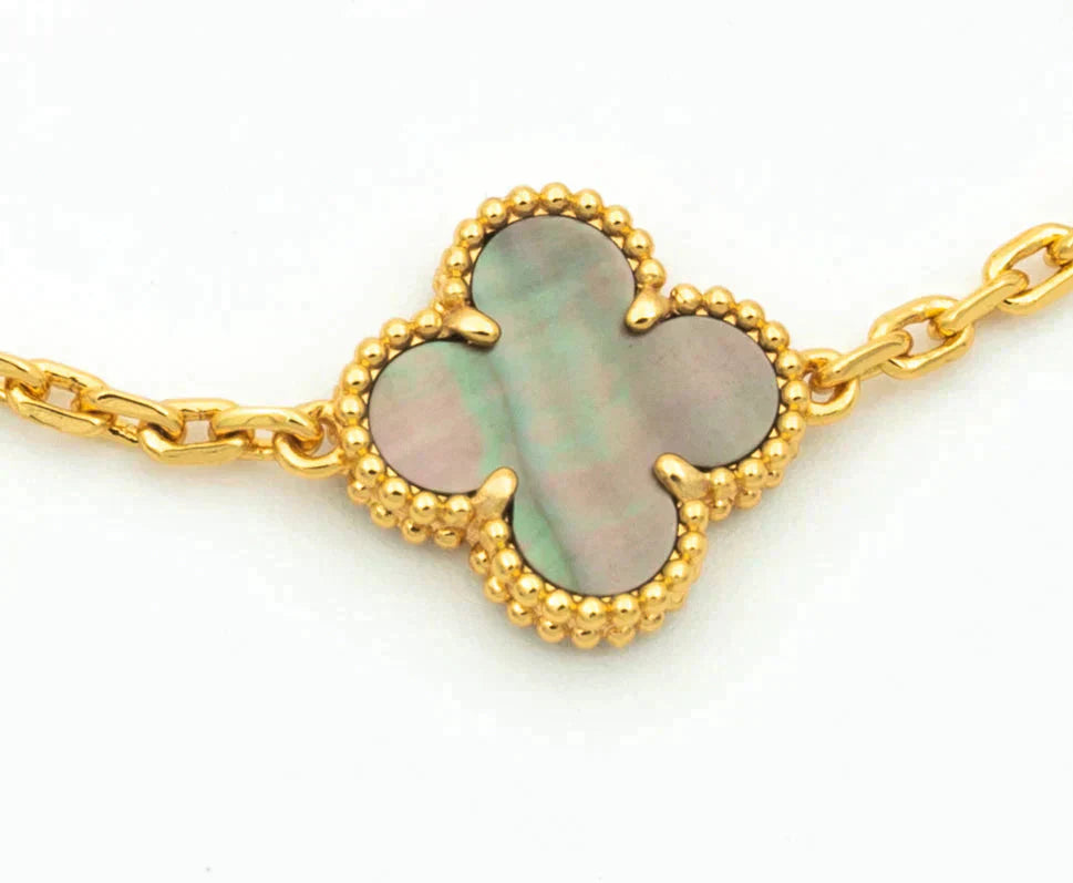 [Rani Jewelry] CLOVER 5 MOTIF GRAY MOP BRACELET COLLECTION