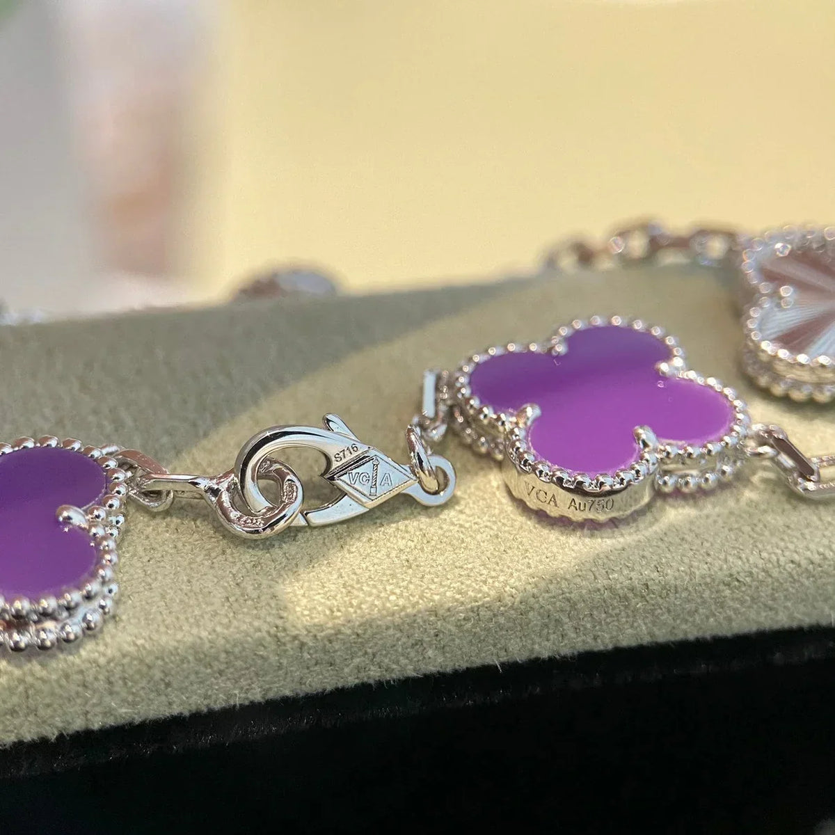 [Rani Jewelry] CLOVER 5 MOTIF VIOLET BRACELET COLLECTION