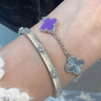 [Rani Jewelry] CLOVER 5 MOTIF VIOLET BRACELET COLLECTION