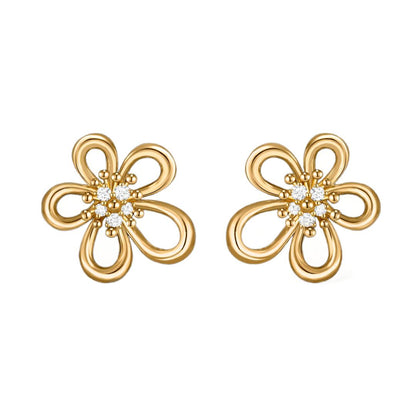 [Rani Jewelry] FLOWERLACE EARRING 5 DIAMONDS