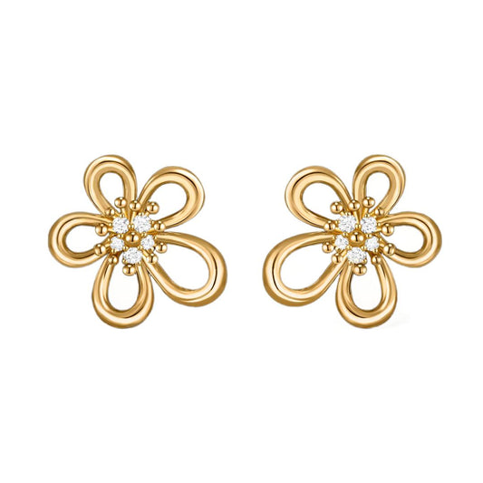 [Rani Jewelry] FLOWERLACE EARRING 5 DIAMONDS