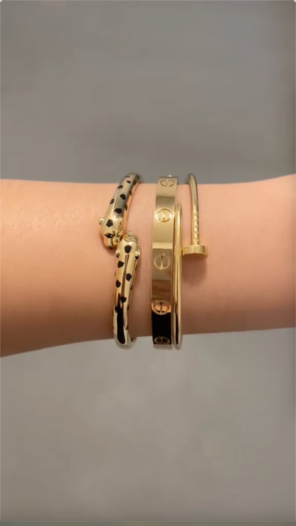 [Rani Jewelry] Panthère & LOVE  & JUSTE  Diamond Bracelet Stack Set