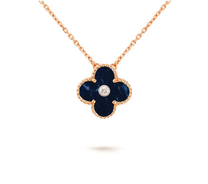 [Rani Jewelry]CLOVER 15MM DIAMOND SINGLE FLOWER NECKLACE COLLECTION