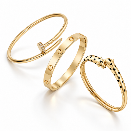 [Rani Jewelry] Panthère & LOVE  & JUSTE  Diamond Bracelet Stack Set