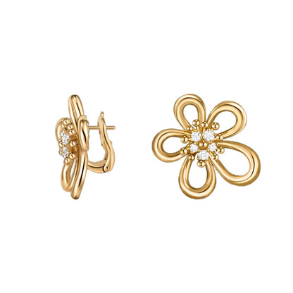 [Rani Jewelry] FLOWERLACE EARRING 5 DIAMONDS