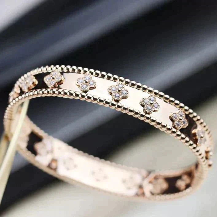 [Rani Jewelry]CLOVER BRACELET 8MM DIAMONDS