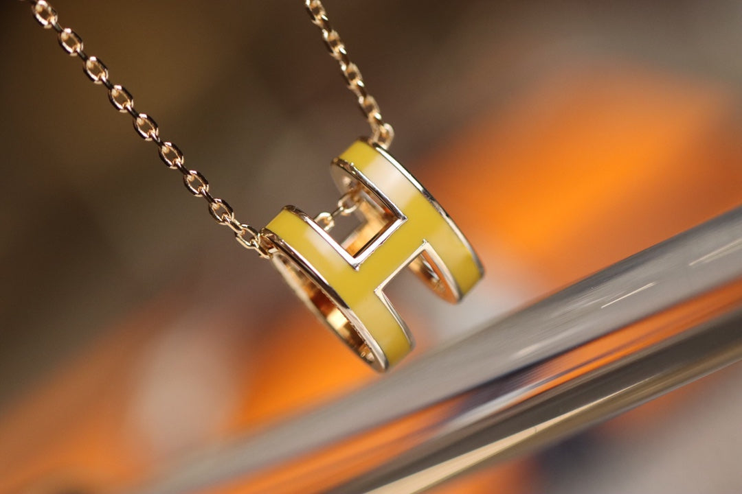 [Rani Jewelry]POP H PEDANT PINK GOLD