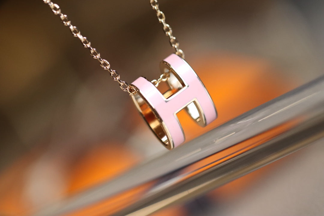 [Rani Jewelry]POP H PEDANT PINK GOLD