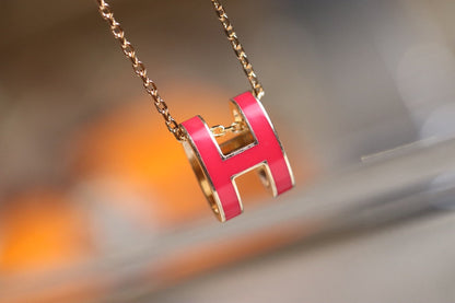[Rani Jewelry]POP H PEDANT PINK GOLD