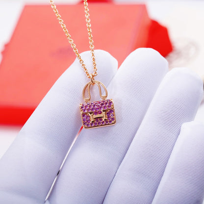 [Rani Jewelry]CONSTANCE PEDANT PURPLE DIAMOND NECKLACE