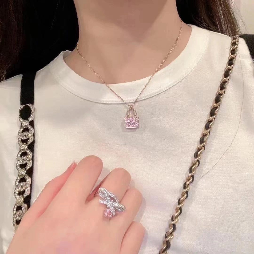 [Rani Jewelry]CONSTANCE PEDANT PURPLE DIAMOND NECKLACE