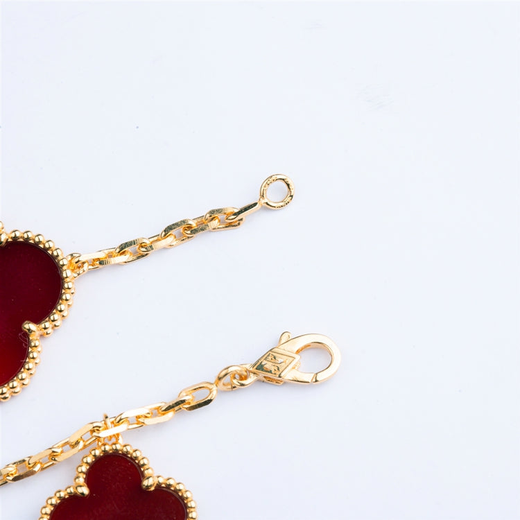 [Rani Jewelry]CLOVER BRACELET 5 MOTIFS CARNELIAN TIGER EYE