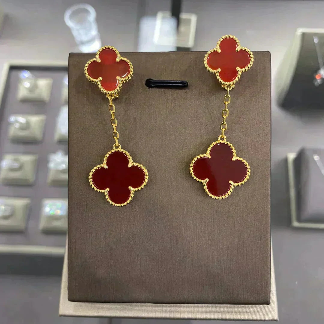 [Rani Jewelry]CLOVER 2 MOTIFS  EARRINGS (MULTIPLE CHOICESC