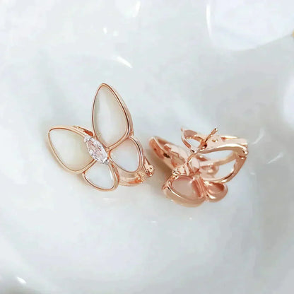 [Rani Jewelry]BUTTERFLY MOP DIAMOND EARRINGS