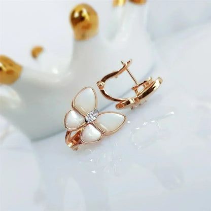 [Rani Jewelry]BUTTERFLY MOP DIAMOND EARRINGS