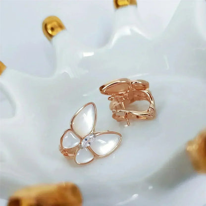 [Rani Jewelry]BUTTERFLY MOP DIAMOND EARRINGS