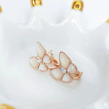 [Rani Jewelry]BUTTERFLY MOP DIAMOND EARRINGS