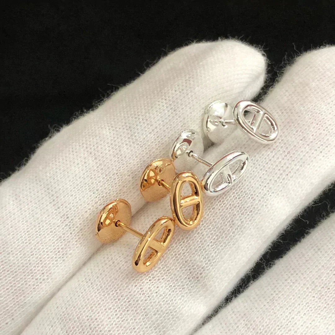 [Rani Jewelry]CHAINE SMALL EARRINGS GOLD AND SILVER
