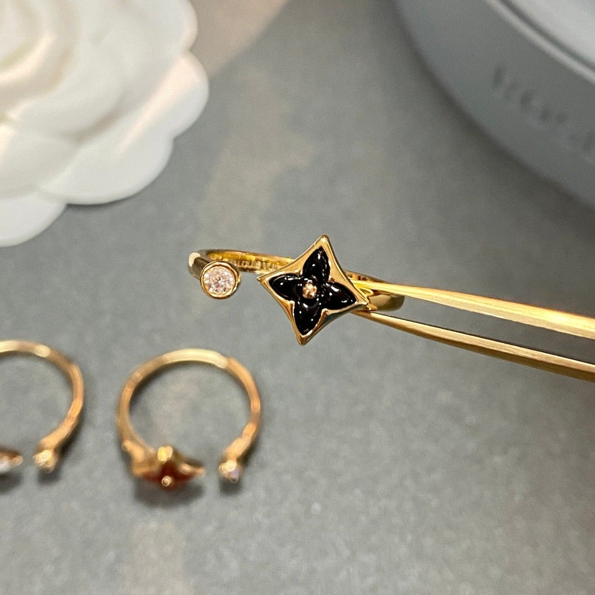 [Rani Jewelry]STAR 1 DIAMOND OPEN RING