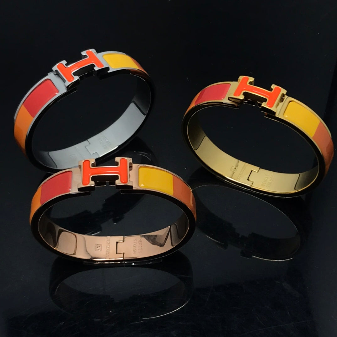 [Rani Jewelry]H BRACELET ORANGE RAINBOW CERAMIC