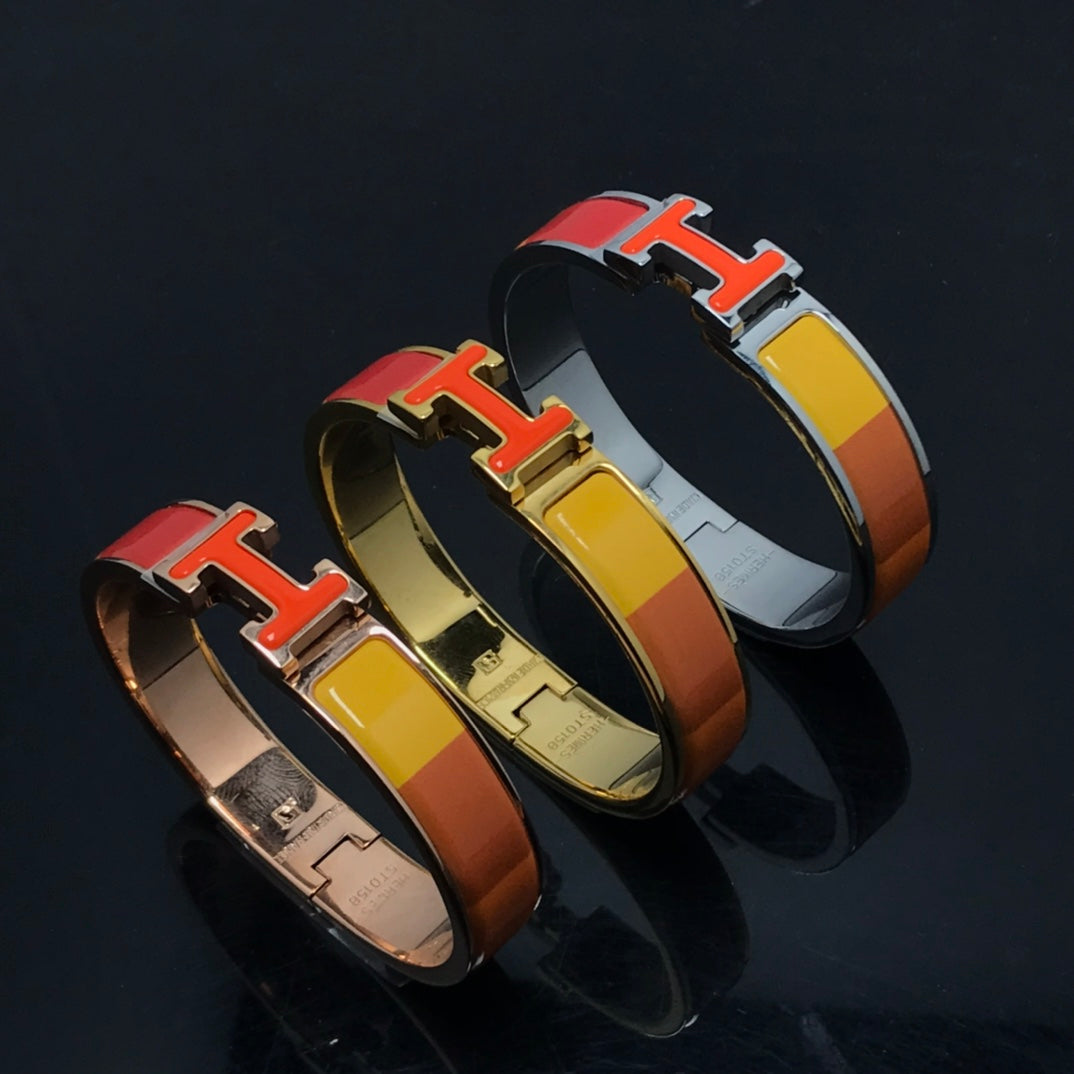 [Rani Jewelry]H BRACELET ORANGE RAINBOW CERAMIC
