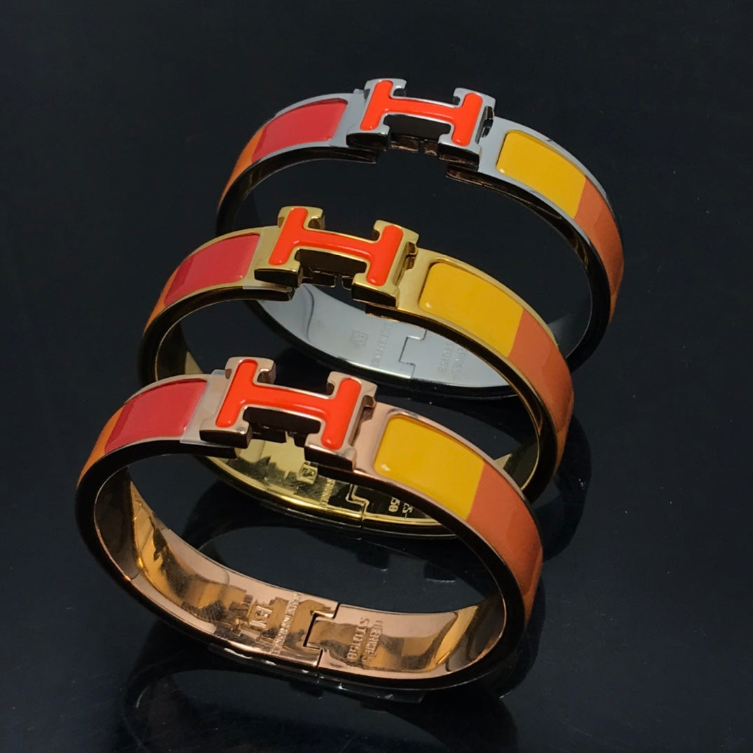 [Rani Jewelry]H BRACELET ORANGE RAINBOW CERAMIC